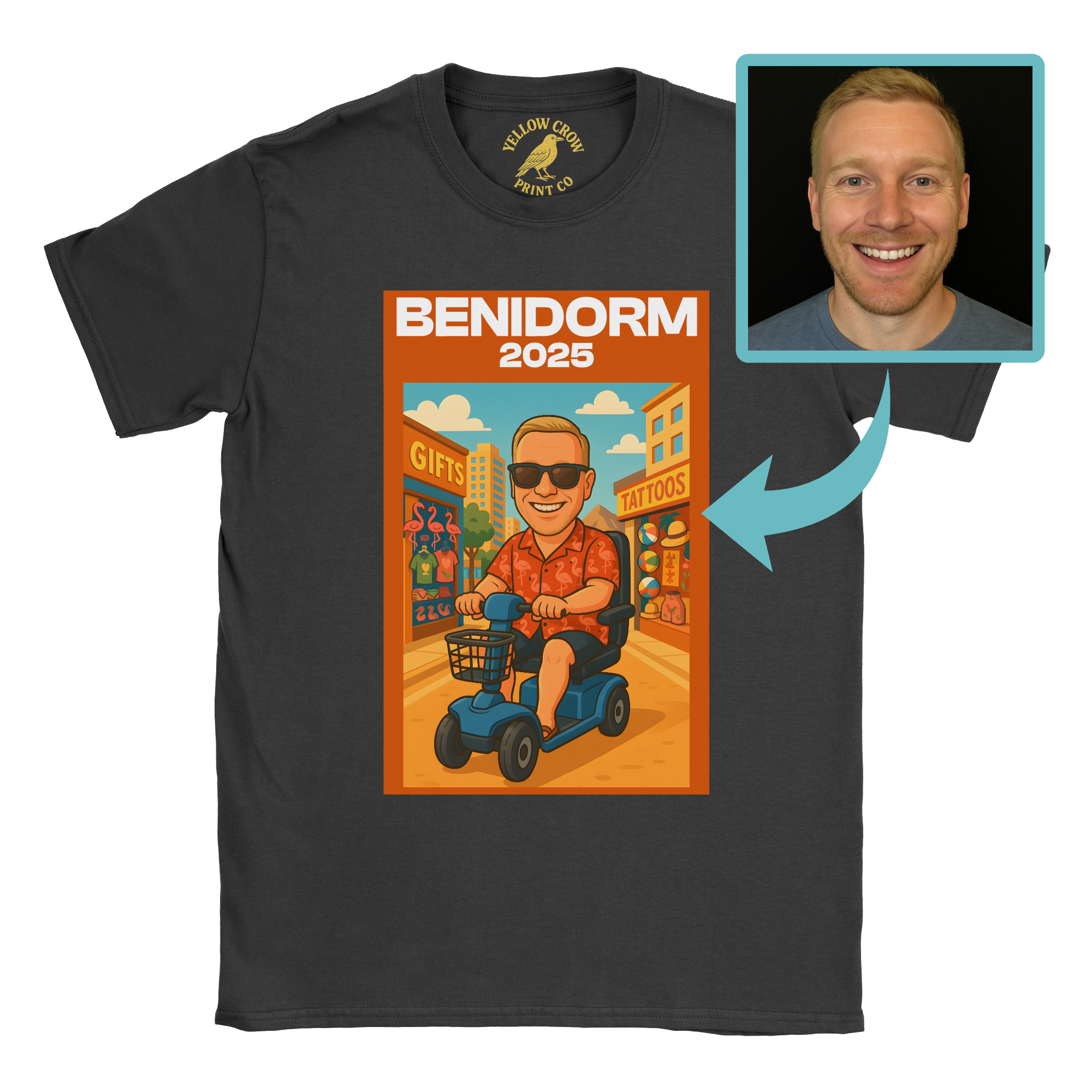 Stag Benidorm Illustration T-Shirt