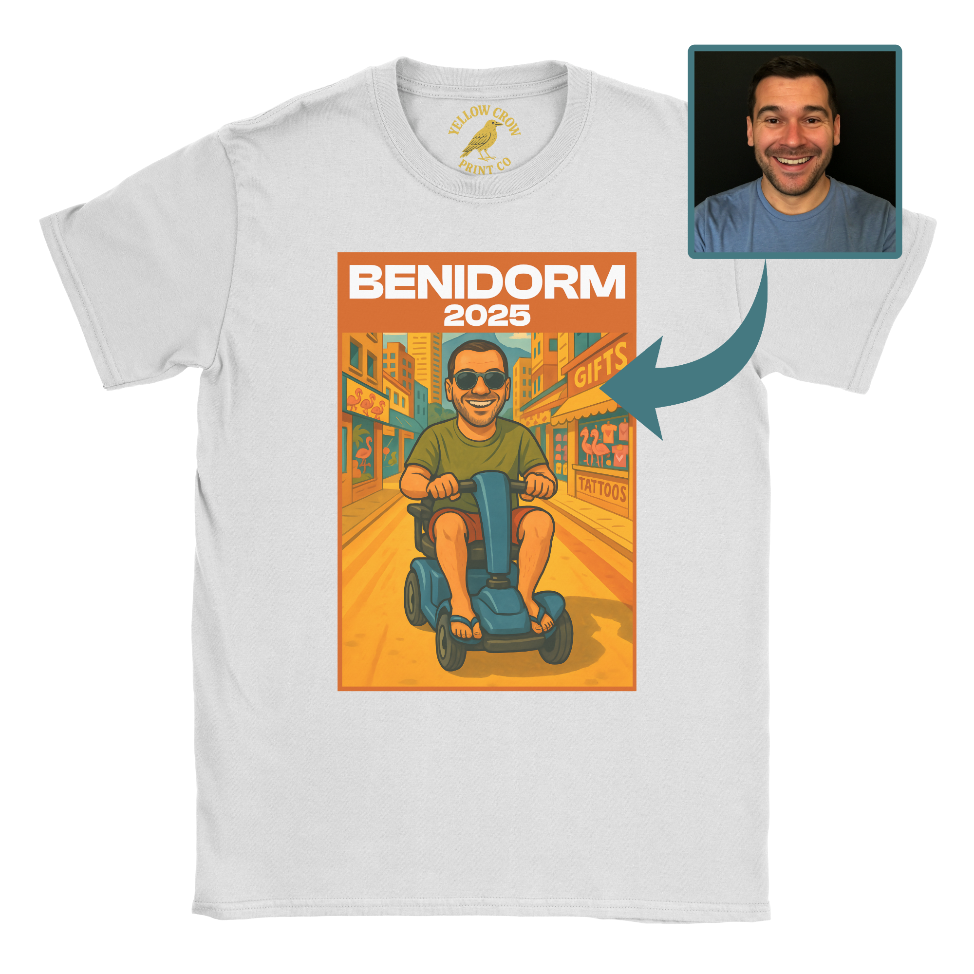 Stag Benidorm Illustration T-Shirt