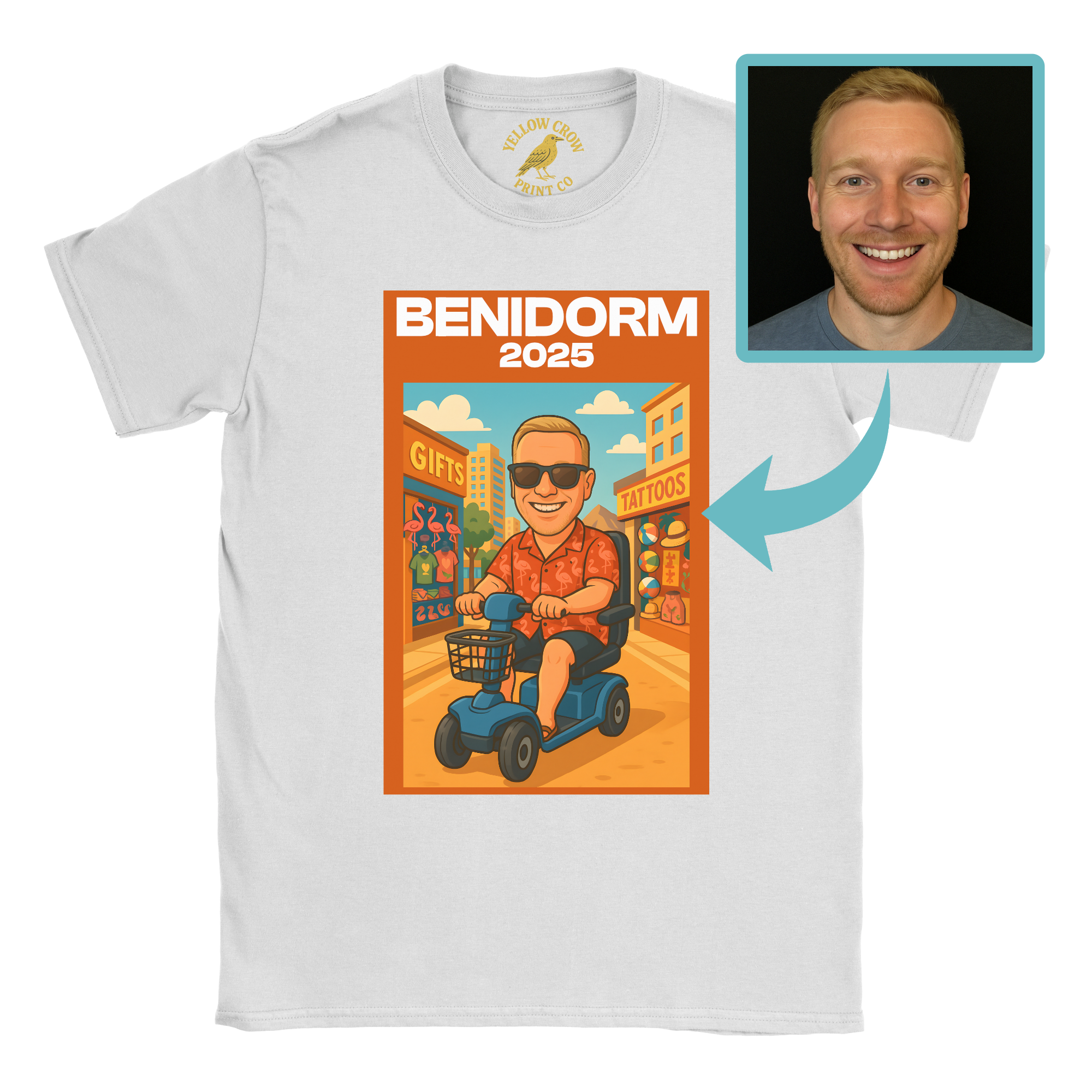 Stag Benidorm Illustration T-Shirt