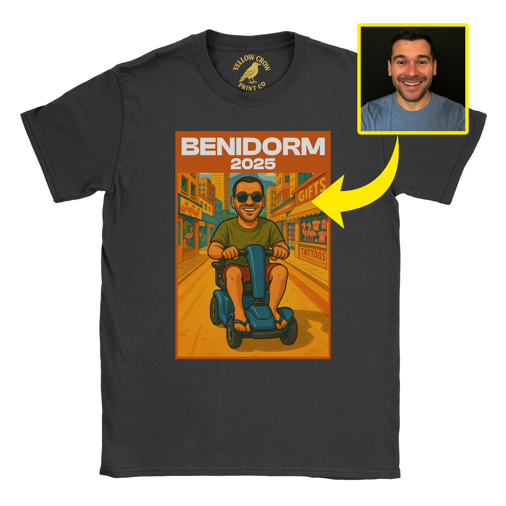 Stag Benidorm Illustration T-Shirt