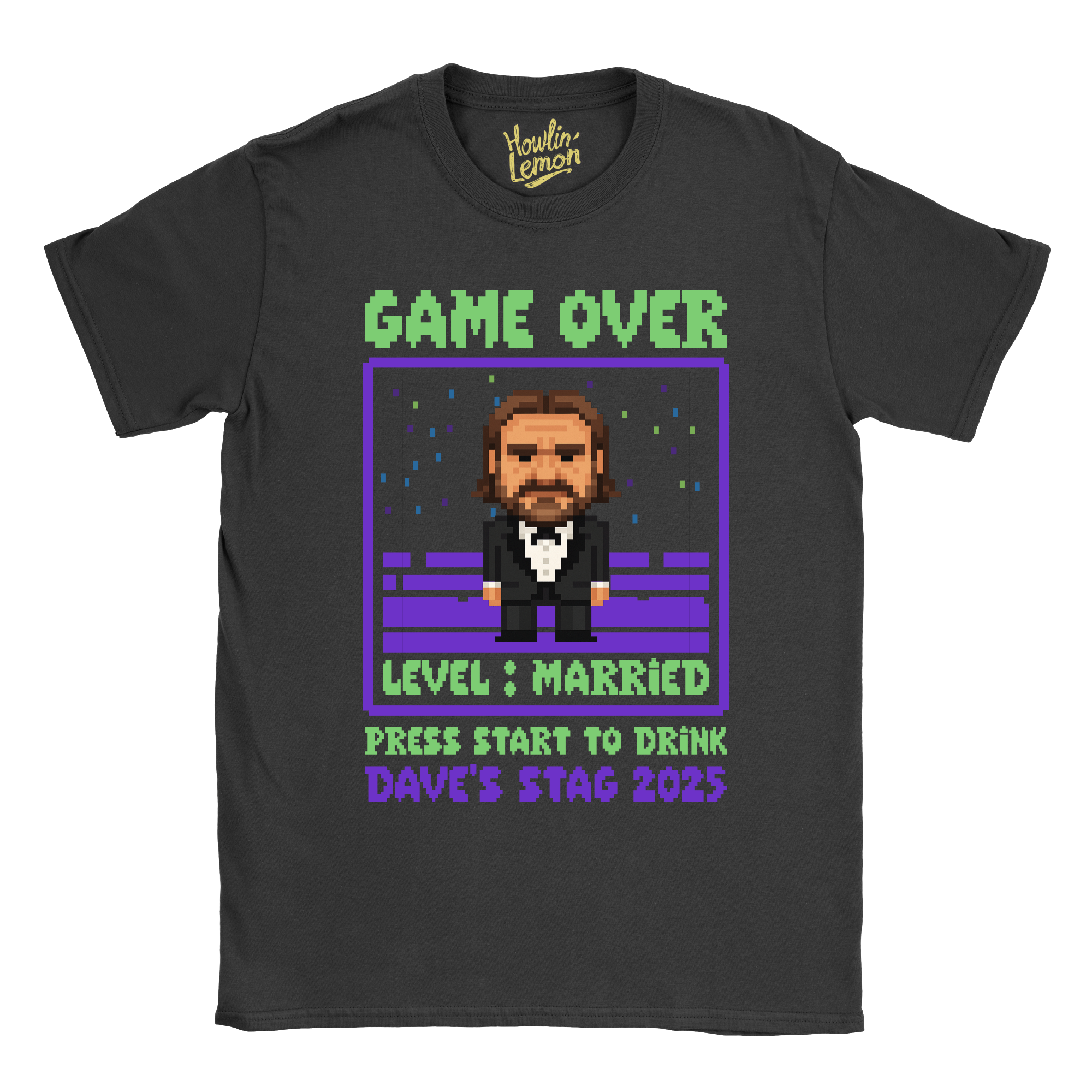 Gamer Stag T-Shirt Custom Pixel Character