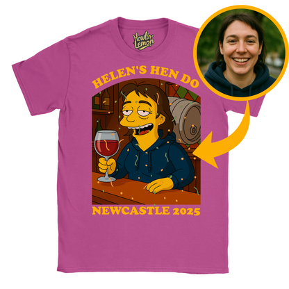 Simpsonized Custom Hen Do Character T-Shirt