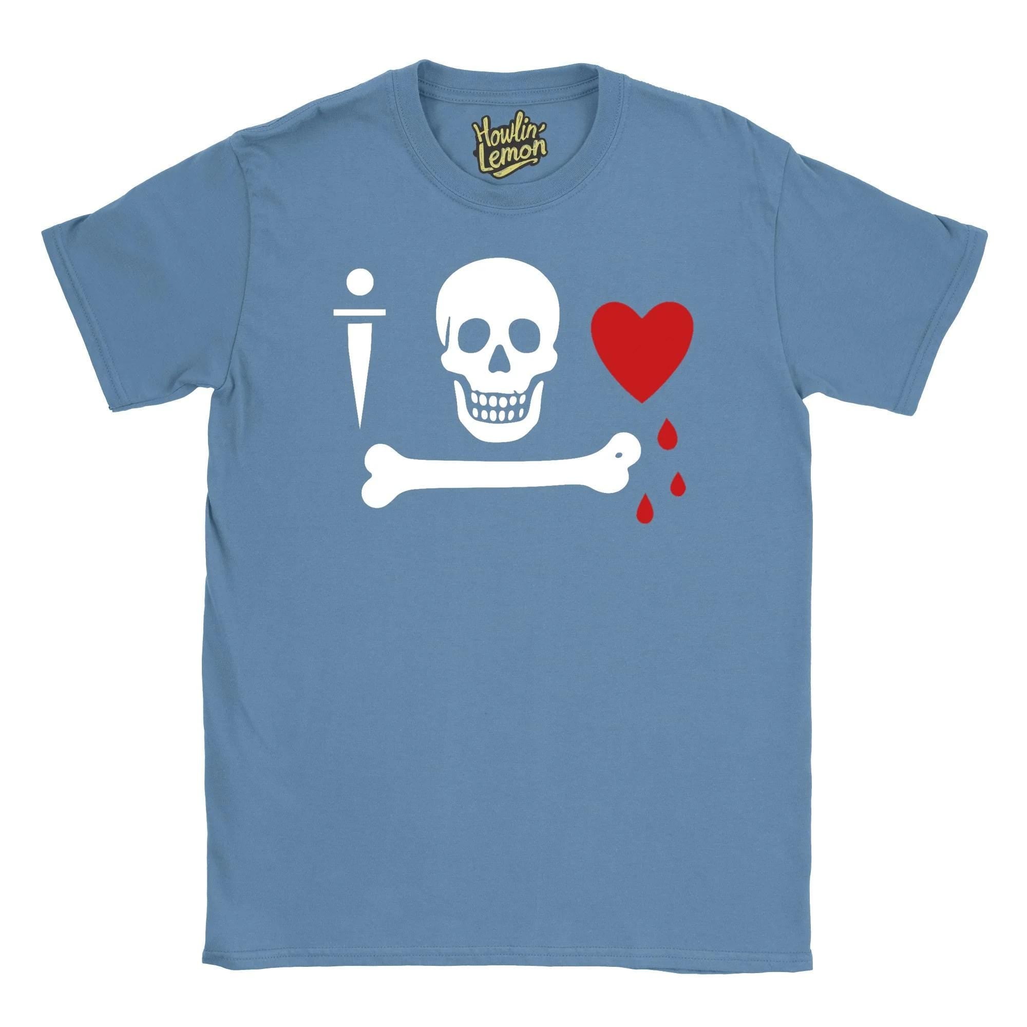 Stede Bonnet Pirate Flag T-Shirt - Gentleman Pirate Design - Skull Bone Dagger Graphic Tee - Historical Pirate Captain Shirt - Nautical