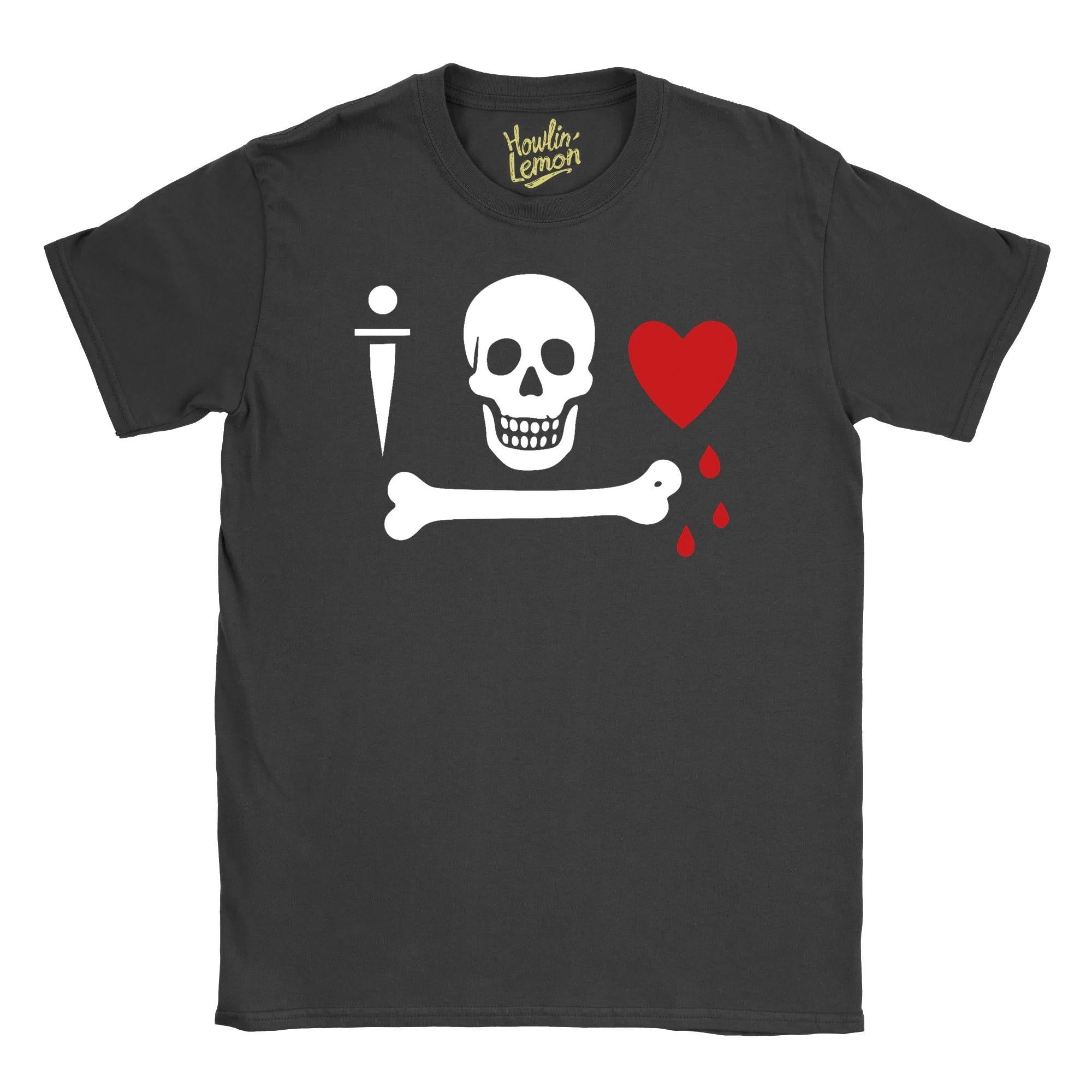 Stede Bonnet Pirate Flag T-Shirt - Gentleman Pirate Design - Skull Bone Dagger Graphic Tee - Historical Pirate Captain Shirt - Nautical
