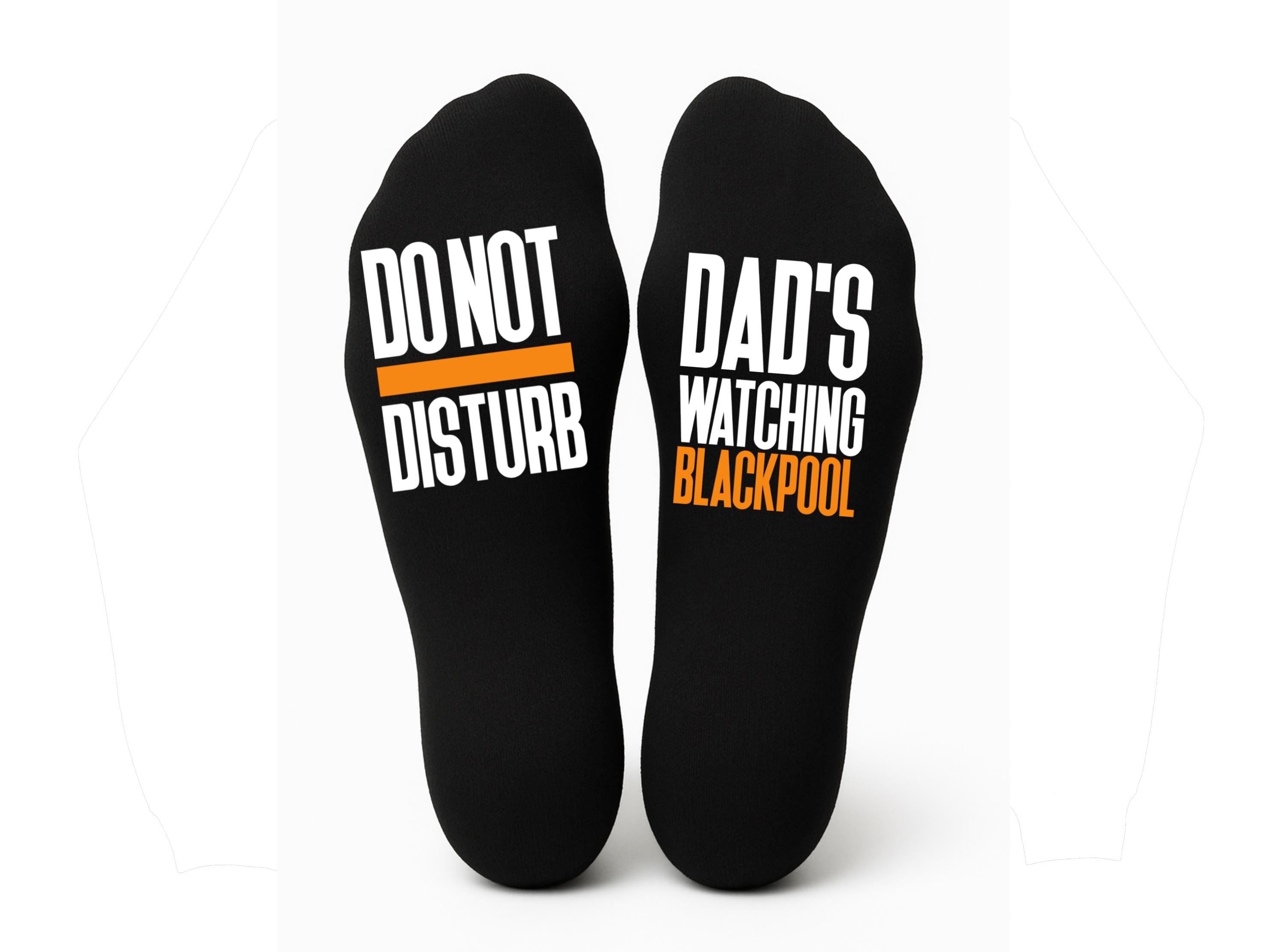 Custom Do Not Disturb Blackpool Name Socks - Personalised Printed and Personalised - Birthday Gift - Christmas Gift - Football -