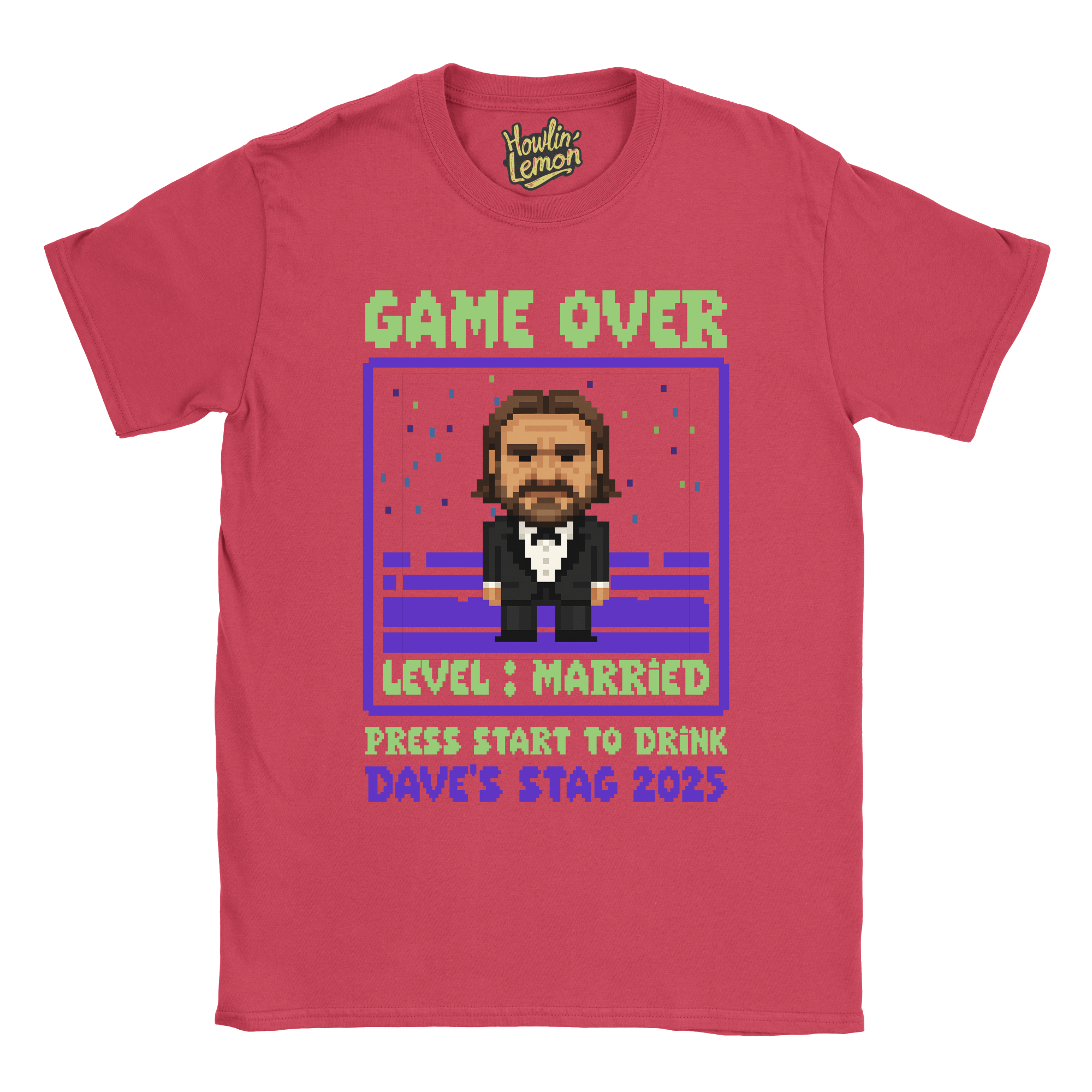 Gamer Stag T-Shirt Custom Pixel Character