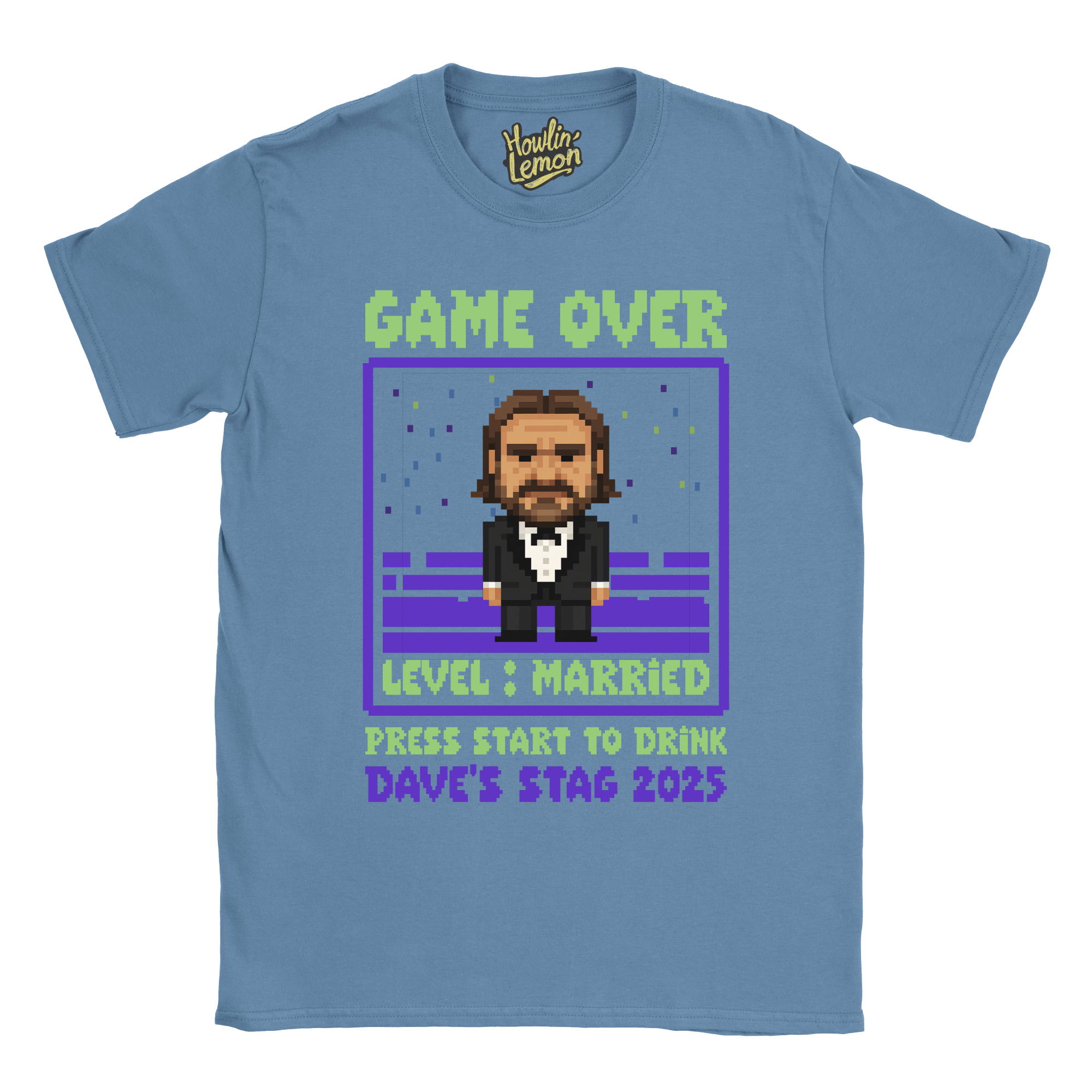 Gamer Stag T-Shirt Custom Pixel Character