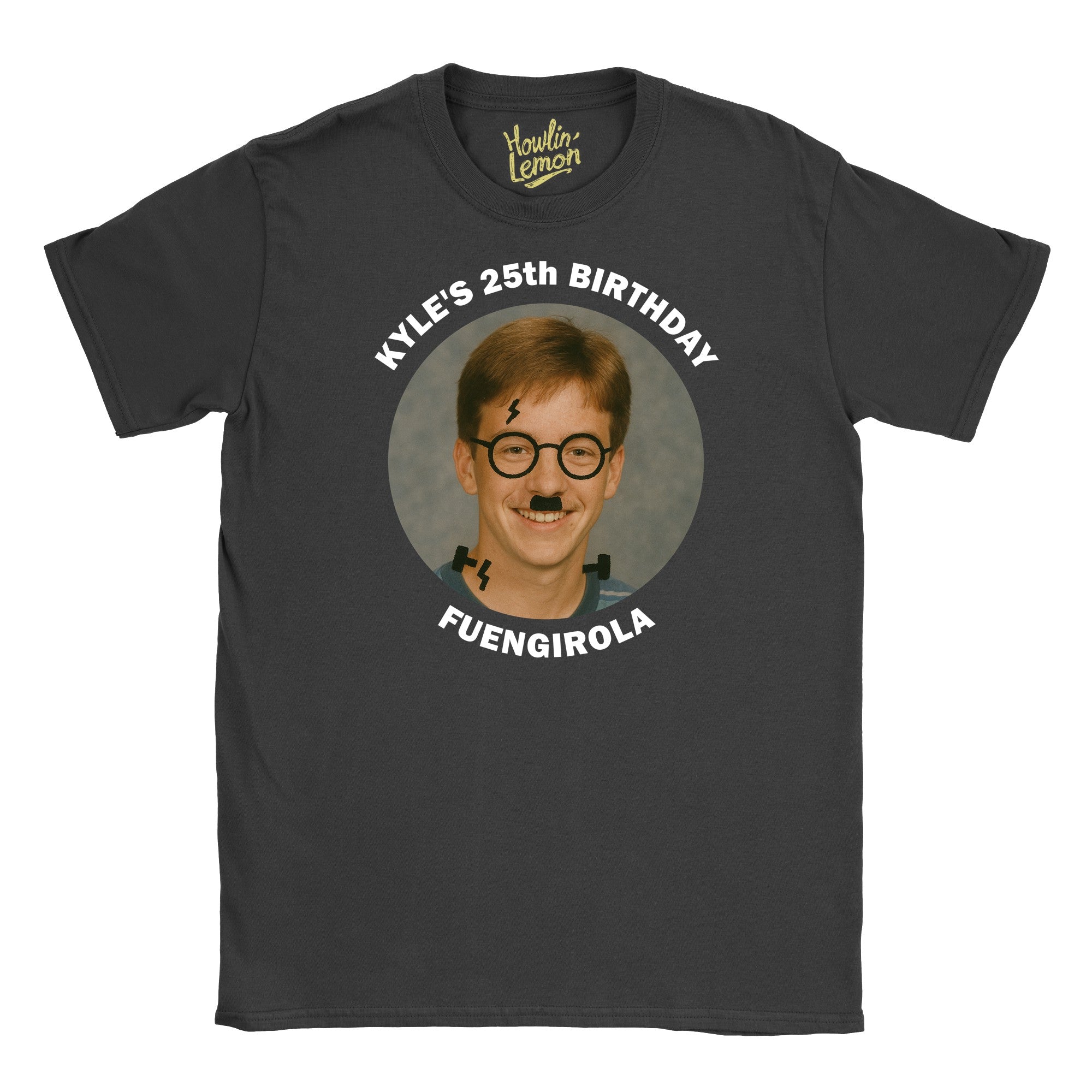 Circle Personalised Graffiti Birthday Group T-Shirt
