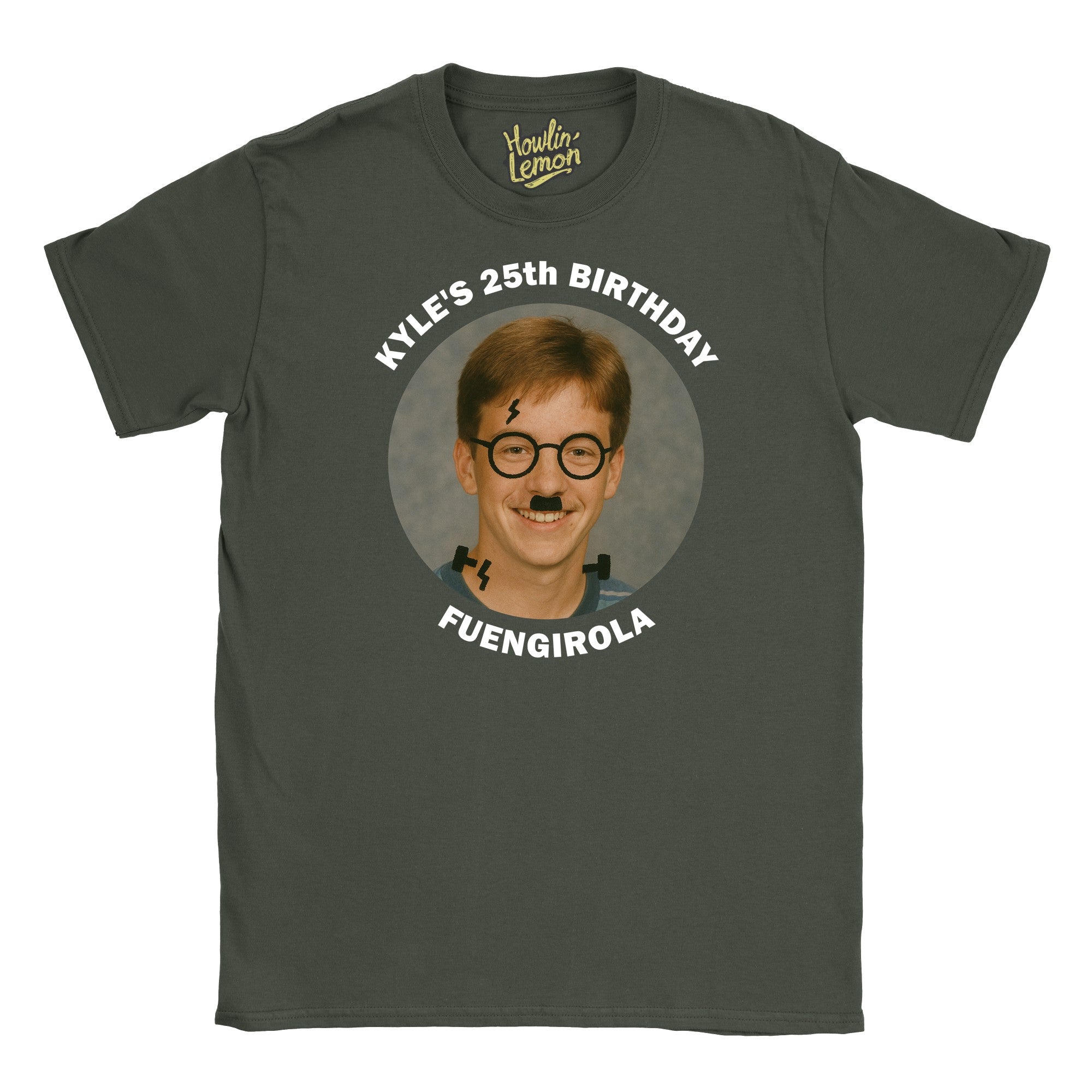 Circle Personalised Graffiti Birthday Group T-Shirt