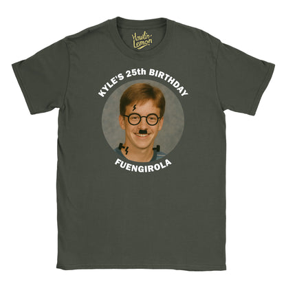 Circle Personalised Graffiti Birthday Group T-Shirt