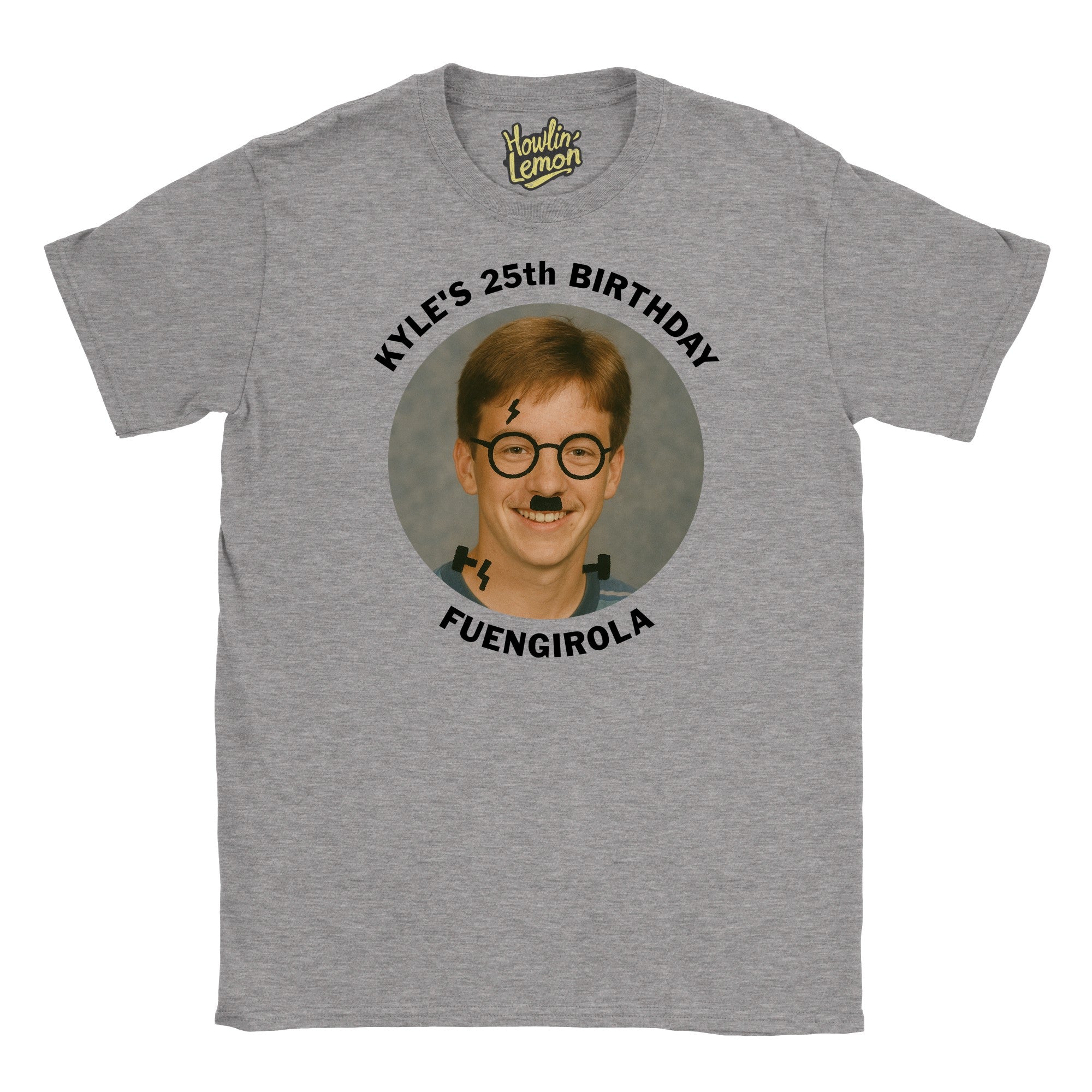 Circle Personalised Graffiti Birthday Group T-Shirt