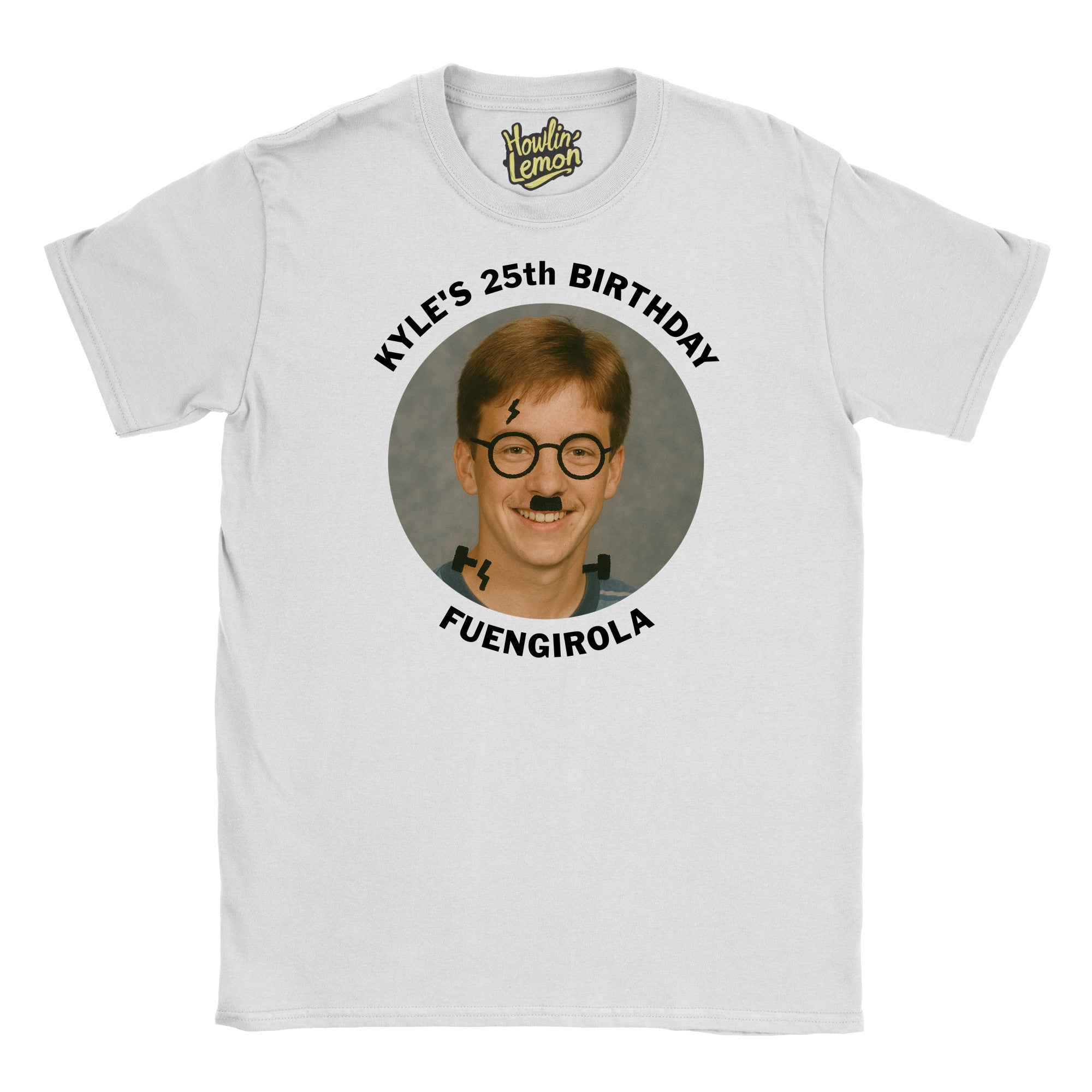 Circle Personalised Graffiti Birthday Group T-Shirt
