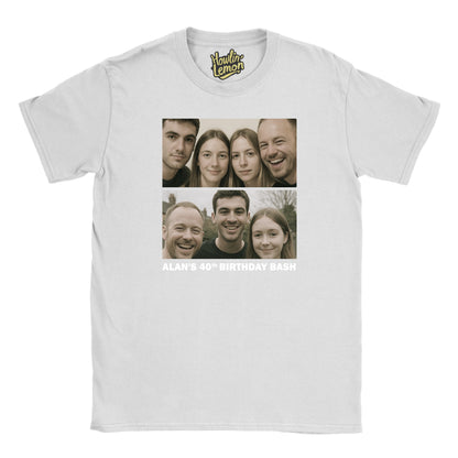 2 Picture Personalised Birthday Group T-Shirt