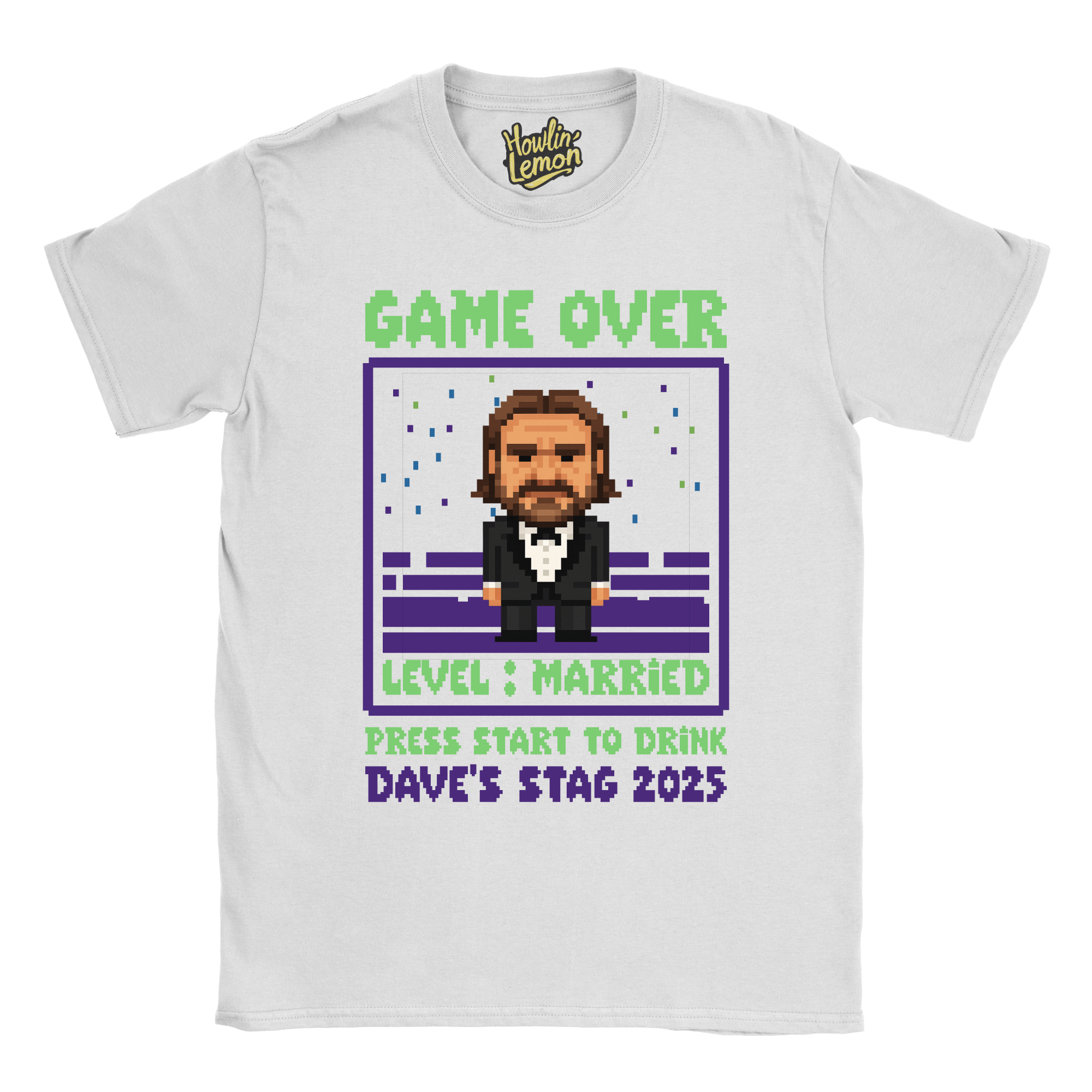 Gamer Stag T-Shirt Custom Pixel Character
